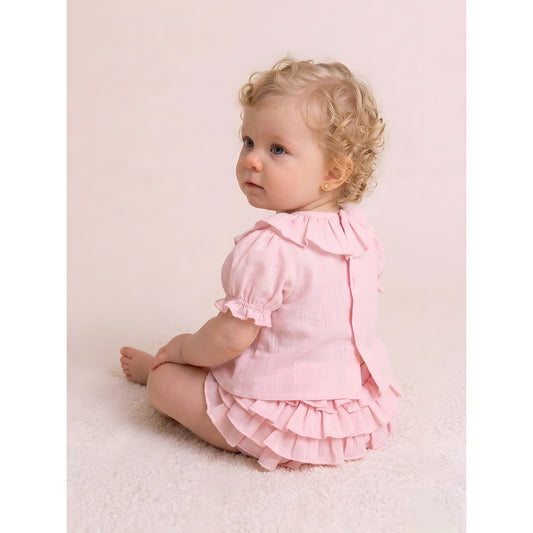 Camisa Cuello Bebé Rosa